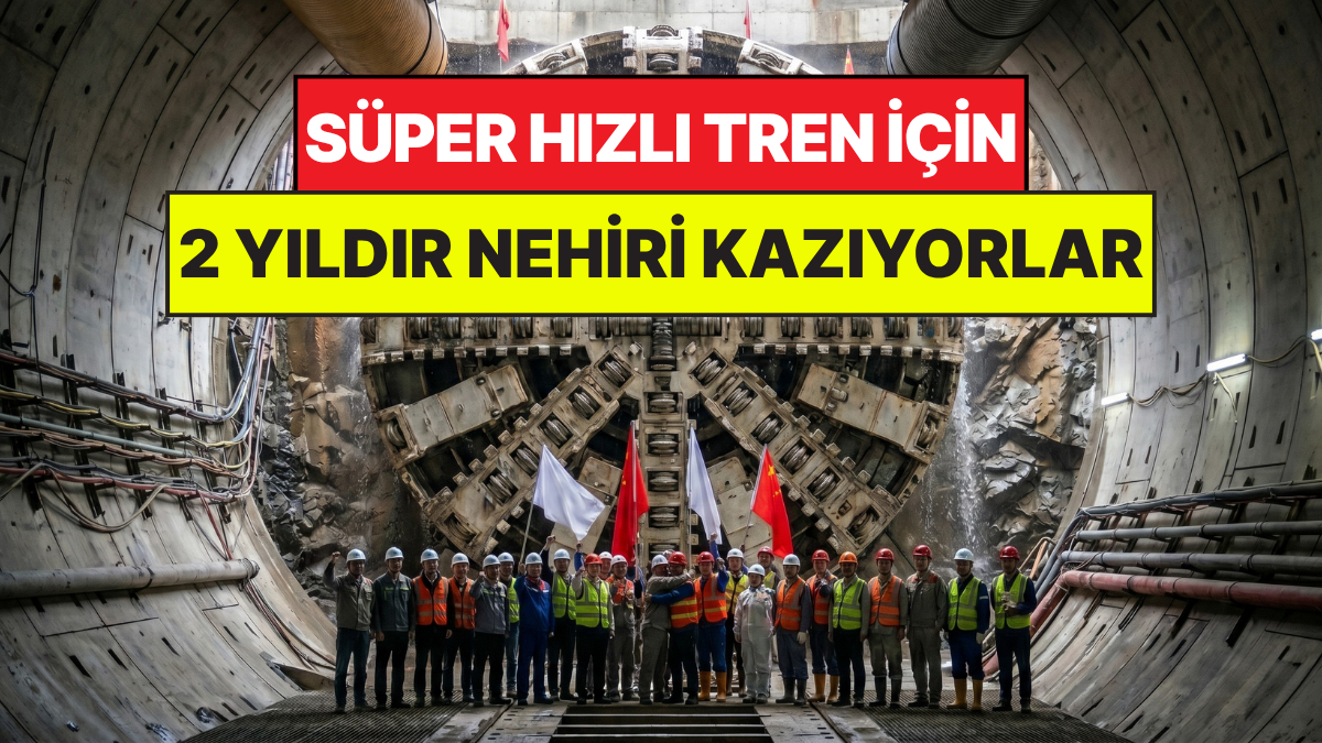 23 Ay Boyunca Nehrin Altını Kazdılar: Suyun Altından Süper Hızlı Tren Geçecek