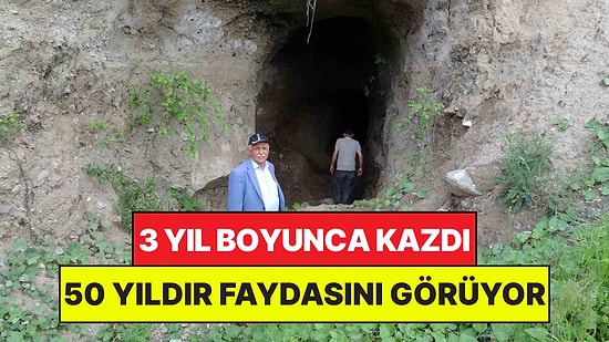 Bahçesini Sulamak İçin Kendi Elleriyle Su Tüneli Kazdı: 50 Yıldır Faydasını Görüyor