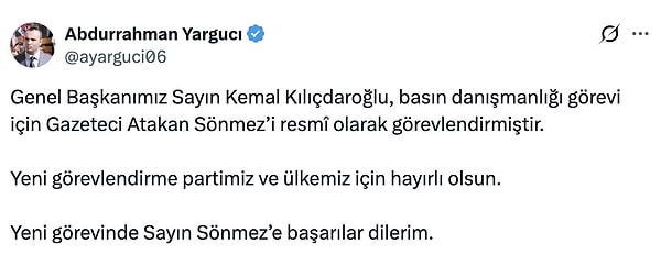 Kemal Kılıçdaroğlu'ndan ilk görevlendirme.