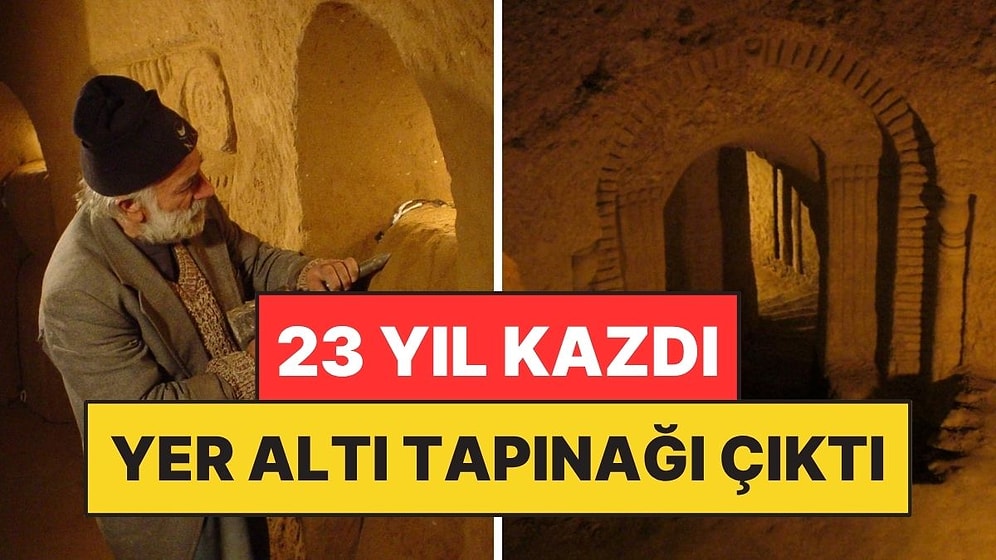 23 Yıl Boyunca Evinin Altını Kazdı: Ortaya Yer Altı Tapınağı Çıktı
