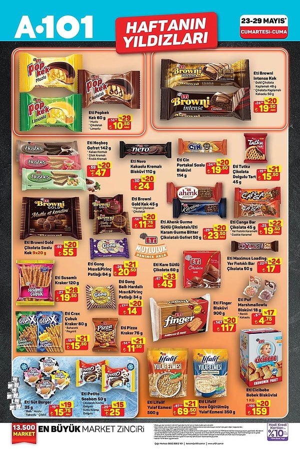 • Eti Ahenk Gurme Sütlü Çikolatalı / Karam Gurme Bitter Çikolatalı Gofret 50 gr 23,50 TL