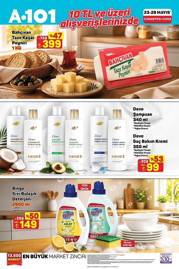 10 TL ve üzeri alışverişlerde;
