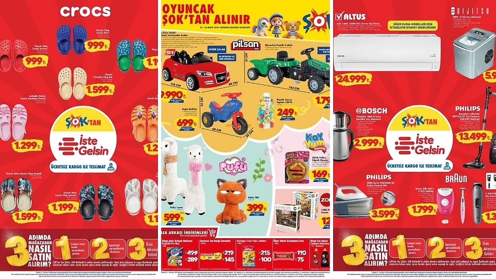ŞOK'a Crocs Terlik Geliyor! 23 Mayıs 2026 ŞOK Aktüel Ürünler Kataloğu