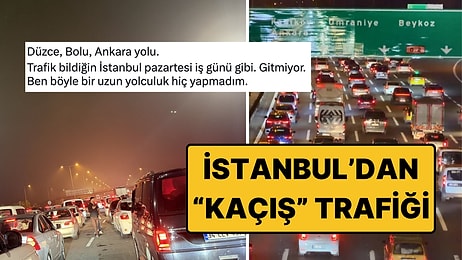 İstanbul'daki Tatil Göçünde Bile Trafiğe Takılanlar İllallah Etti