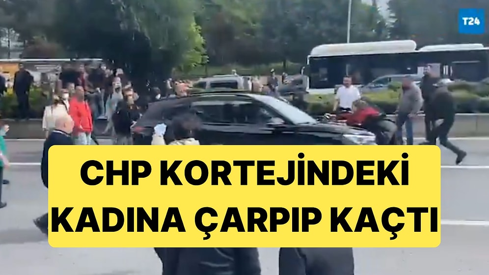 CHP'li Kalabalığın Arasına Dalan Araç Bir Kadına Çarpıp Kaçtı