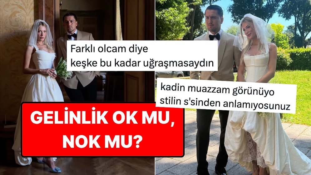 Milli Futbolcu Cengiz Ünder ile Evlenen Bilge Yenigül'ün Gelinliği Sosyal Medyayı İkiye Böldü
