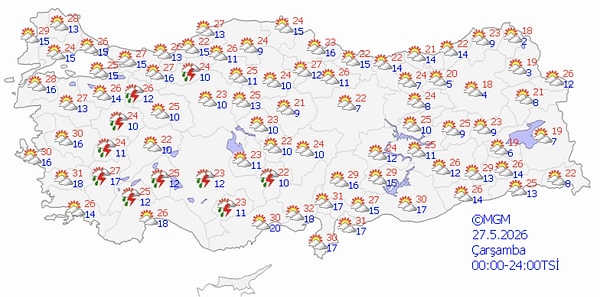 Bayramın birinci gününde Afrika sıcakları etkili olacak.