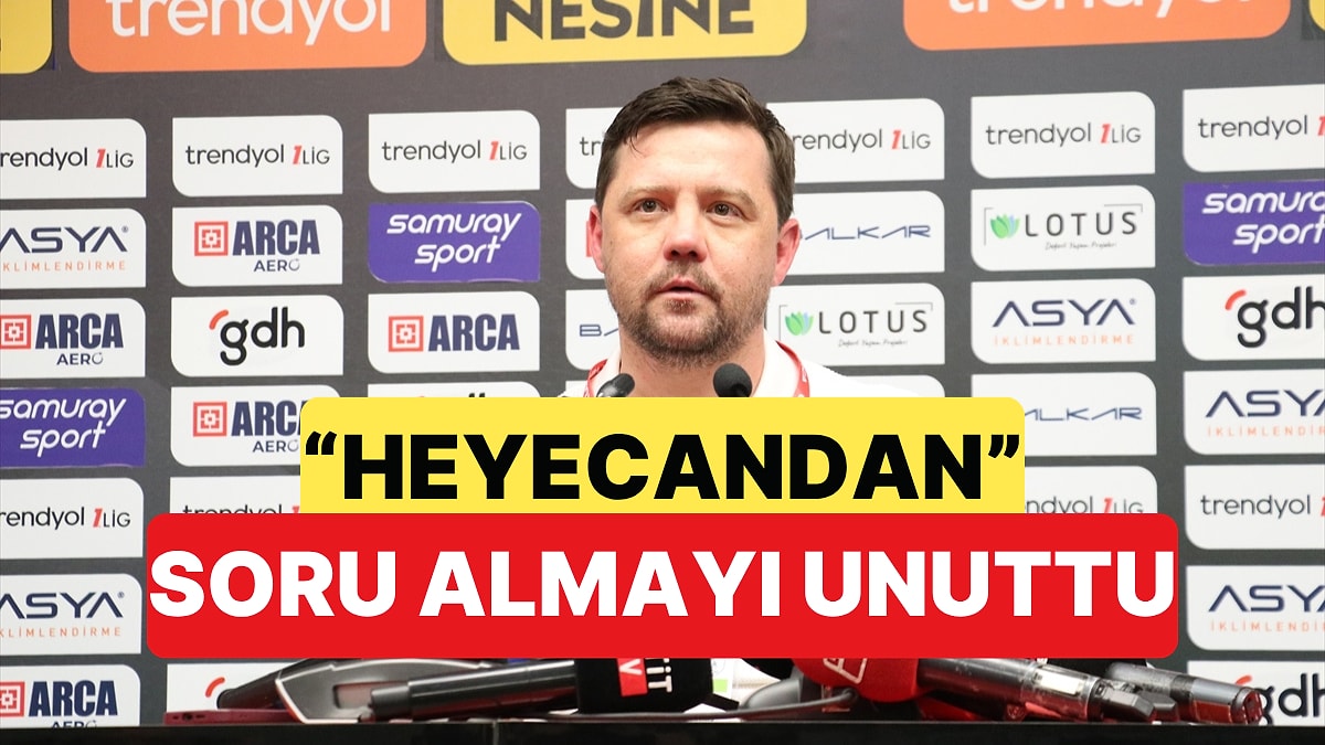 Süper Lig'e Çıkan Çorum FK Teknik Direktörü Uğur Uçar Heyecandan Soru Almayı Unuttu