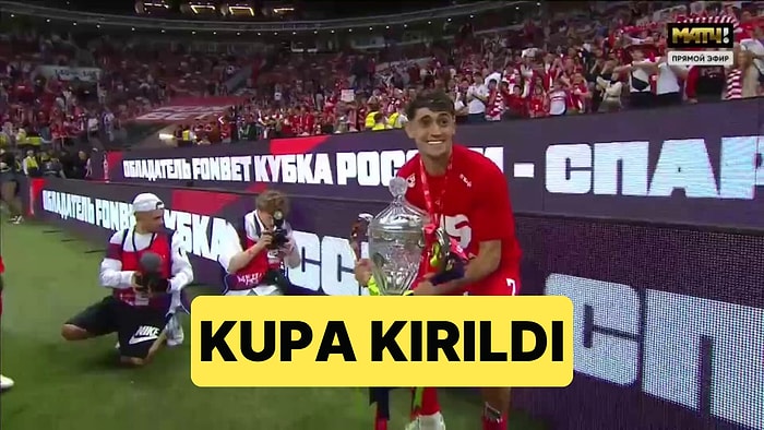 Rusya Kupası'nı Kazanan Spartak Moskova'da Solari Sevinirken Kupayı Kırdı