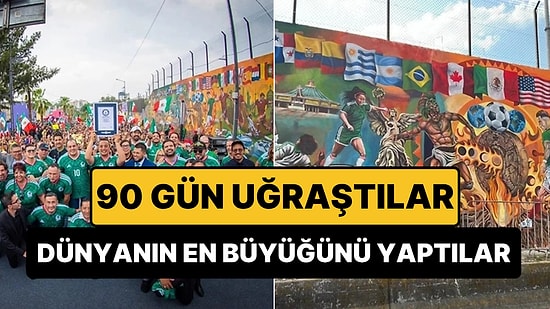 Dünyanın En Büyük Duvar Resmini Çizip Guinness Rekoru Kırdılar