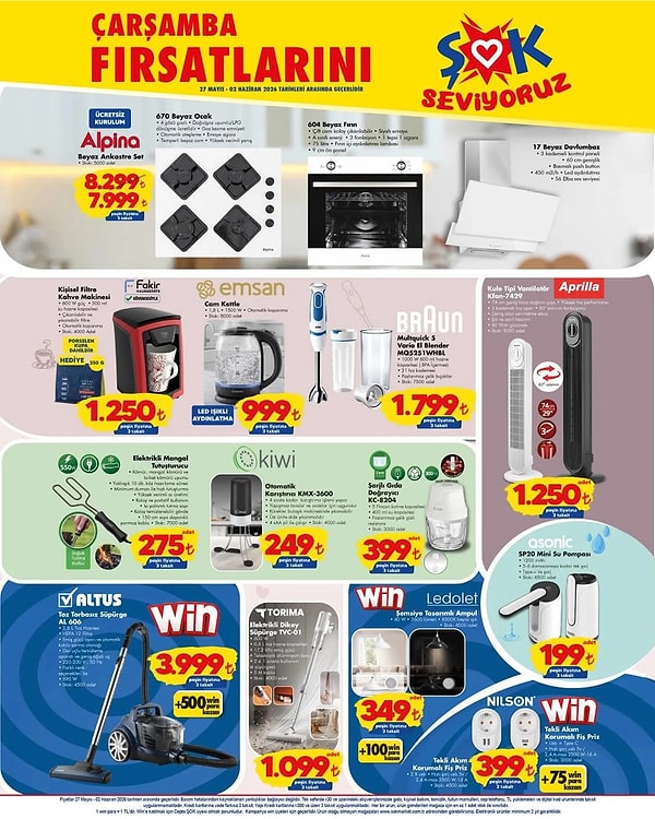 Alpina Beyaz Ankastre Set 7.999 TL