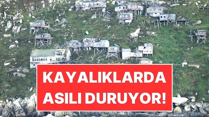 Kayalığa Tutunmuş Köy 50 Yıldır Terk Edilmiş Halde Duruyor