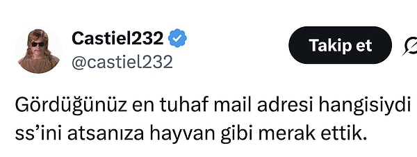 Tabii akıllara o eski ama ilginç ve alırken vizyonsuz davranılan eski mail adresleri geldi.