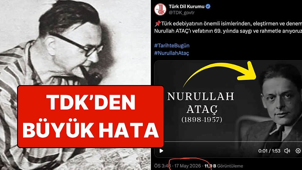 TDK, Nurullah Ataç'ı Anma Videosunu ABD'li Ünlü Şairin Fotoğrafıyla Paylaştı