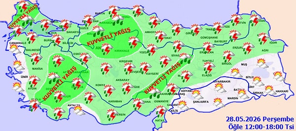 Meteoroloji saat vererek uyardı.