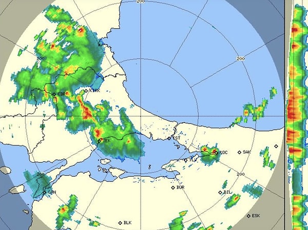 Meteoroloji radarında görüldü: Kırmızı kütle İstanbul'a yaklaşıyor!