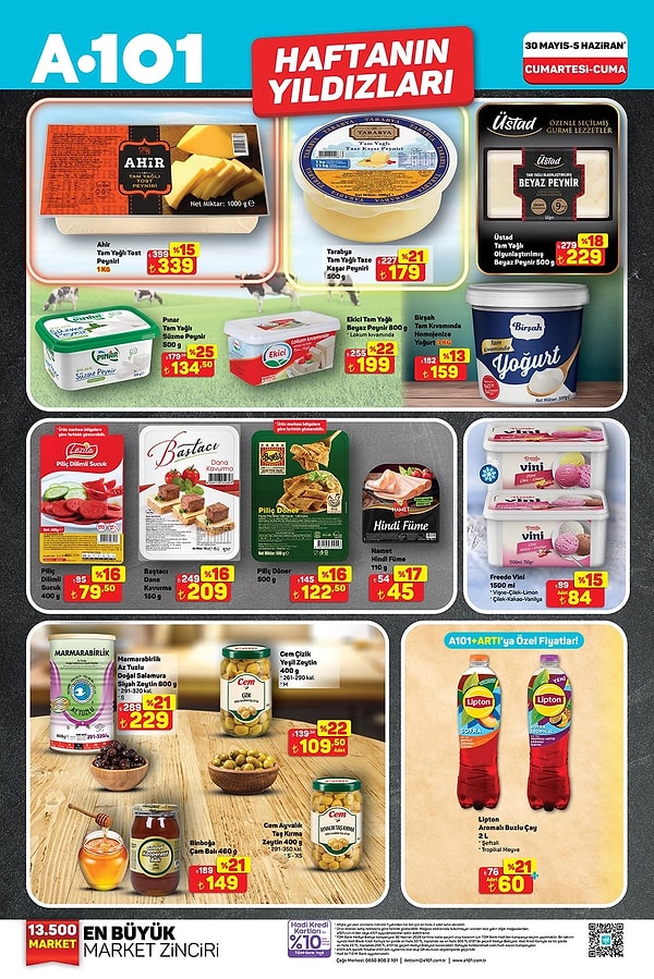 Ahir Tam Yağlı Tost Peyniri 1 Kg 339 TL