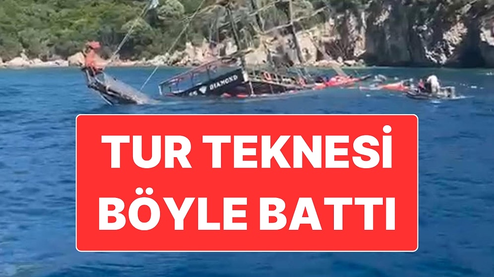 Marmaris’te 110 Yolcu Taşıyan Tur Teknesi Battı: Tüm Yolcular Kurtarıldı