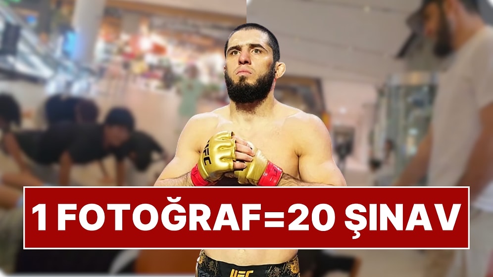Bedava Fotoğraf Yok! UFC Şampiyonu Islam Makhachev, Fotoğraf Çekilmek İsteyen Hayranlarına Şınav Çektirdi!