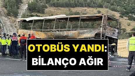 Denizli'de Yolcu Otobüsü Yandı: 8 Kişi Öldü!