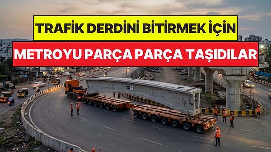 Şehri Trafikten Kurtarmak İçin 120 Tonluk Dev Beton Kirişleri Yavaşça Parça Parça Taşıyorlar