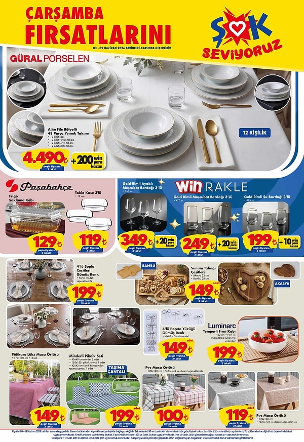 Güral Porselen Altın File Rölyefli 48 Parça Yemek Takımı 4.490 TL