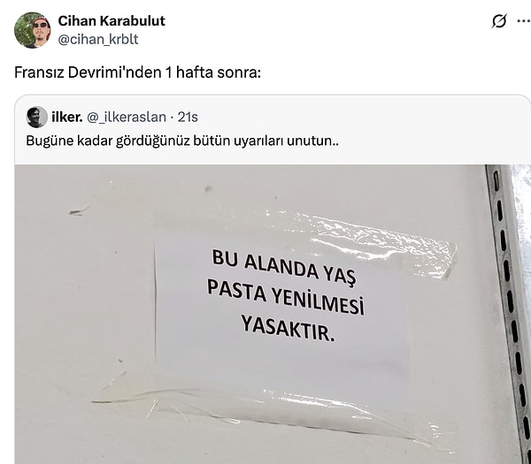 Ekmek yesinler...
