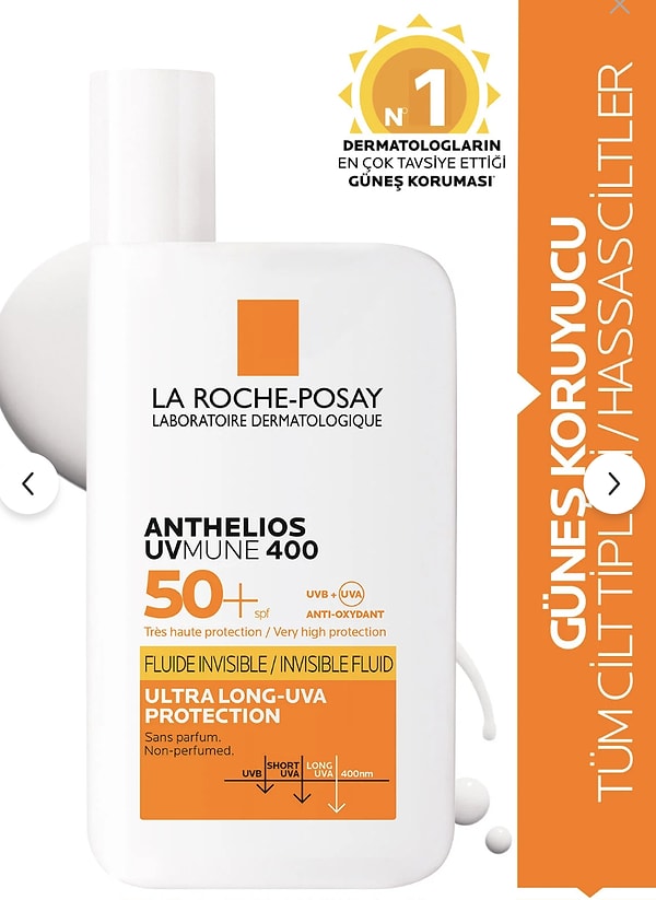 La Roche Posay akışkan yüz güneş kremi markanın tüm ürünlerindeki net %25 indirimle listede!