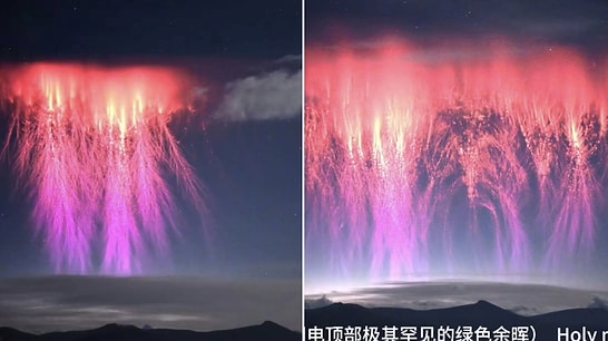 Space Photographer Dong Shuchang Captures Rare Red Sprites Phenomenon in Tibet