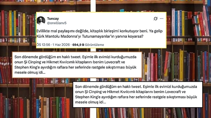 "Evlilikte Mal Paylaşımı Kolay, Ya Kitaplık?" X'te Viral Olan Paylaşım Tartışma Yarattı