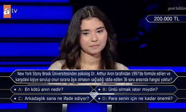 Eğer buraya kadar geldiyseniz, bravo. Bu demektir ki Kim Milyoner Olmak İster yarışmasında 200.000 TL'lik soruya doğru cevap verebilirsiniz :)