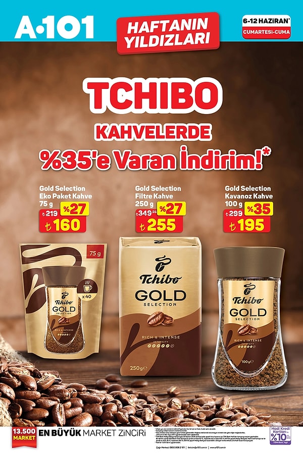Tchibo Kahvelerde %35'e Varan İndirim