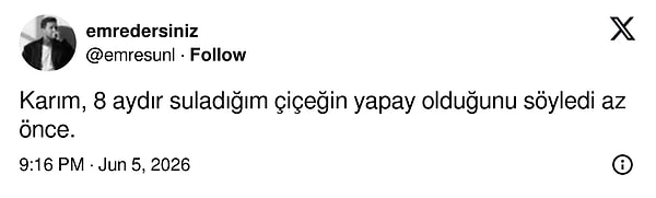 "Bu neden hiç büyümüyor?" da mı demedin?