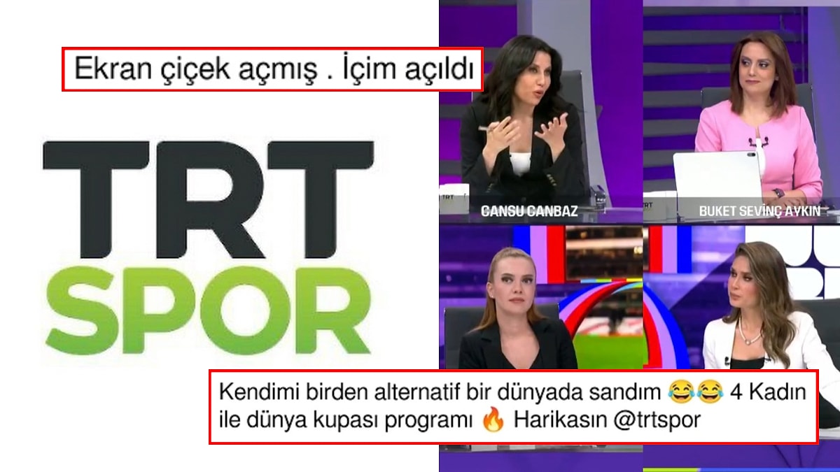 TRT Spor’da Dünya Kupası Programını Sunan Kadın Spikerler Gü