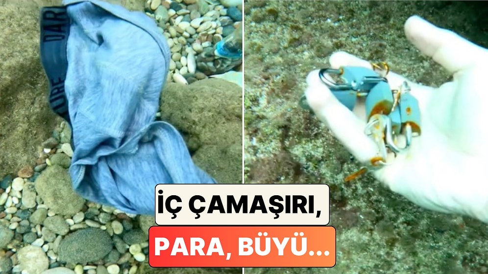 Deniz Temizliği Yapan Dalgıcın Suyun Altından Çıkardığı Atıklar Sinir Bozdu