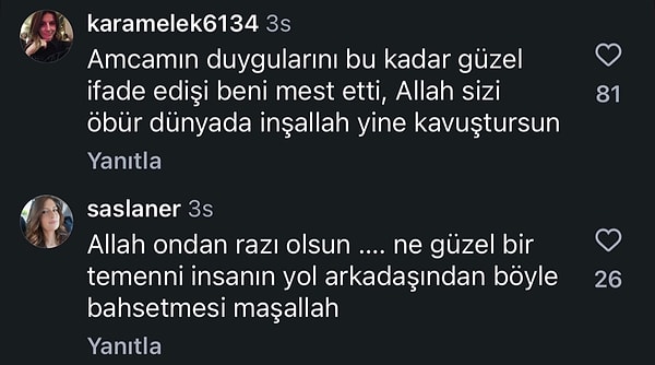 Bu duygu dolu video yorumlarda da kendisini gösterdi.