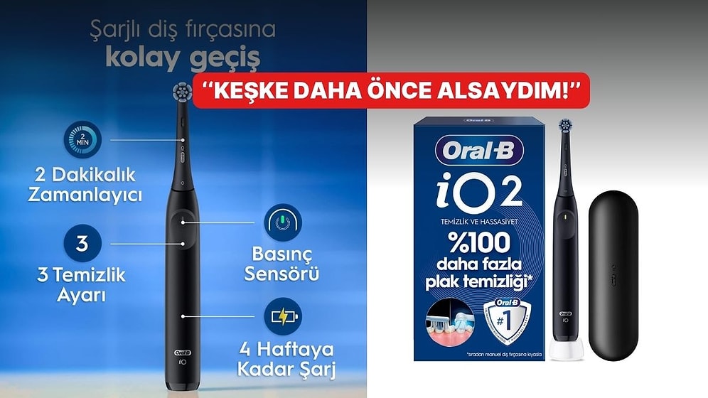 Günün Fırsatı: Manuel Fırçaları Rafa Kaldıracak Oral-B iO2 Şarjlı Diş Fırçası İndirimde!