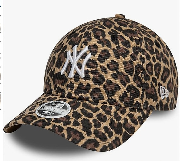 New Era New York Yankees kadın leopar şapka 2.499,90 TL yerine %25 net indirimle 1.874,93 TL!
