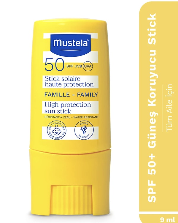 Çantada taşınabilen Mustela çok yüksek korumalı güneş stick sepet aşamasındaki net %15 indirimle sepetinizde!