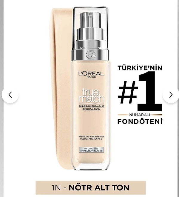 L’Oreal Paris resmi mağazasında True Match fondötenden Glotion ışıltı bazına kadar tüm ürünlerde 1.500 TL'ye 300 TL indirim!
