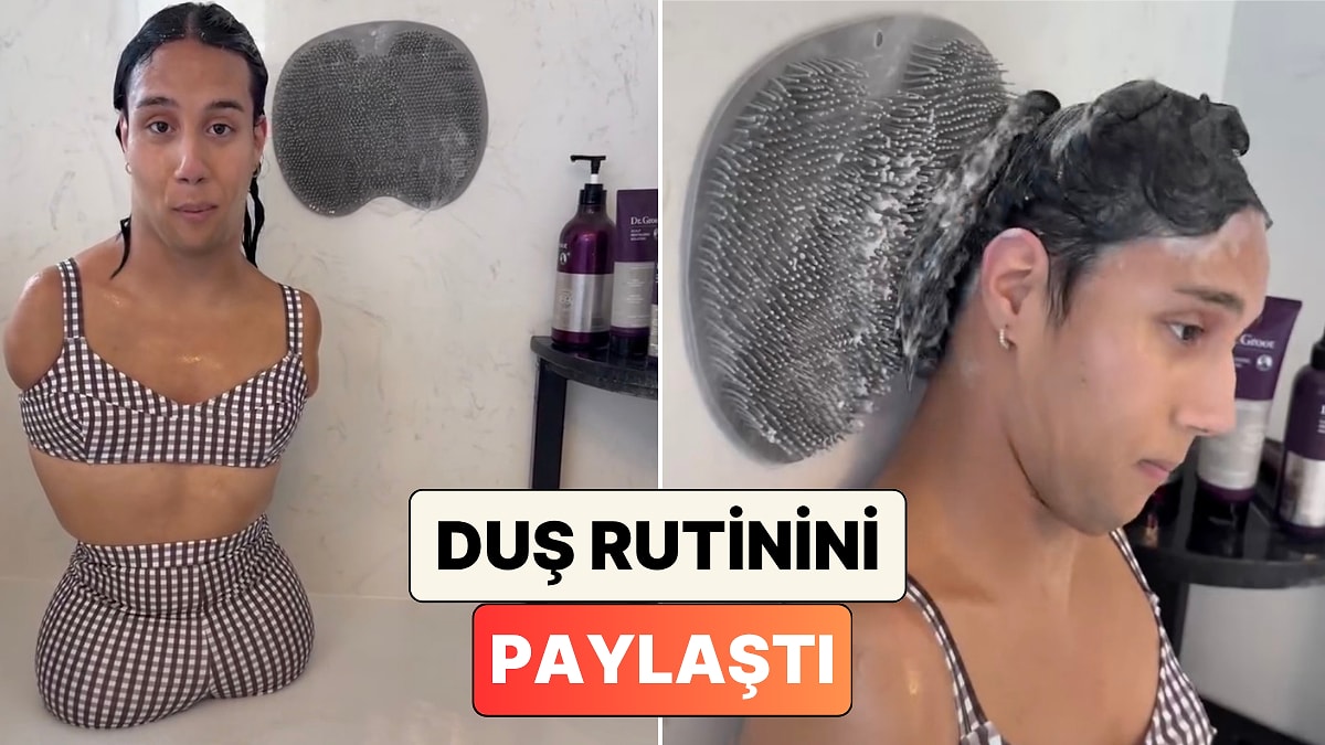Engelleri Aşan Genç Kadın Evde Kendi Kendine Geliştirdiği Pratik Saç Yıkama Rutinini Paylaştı
