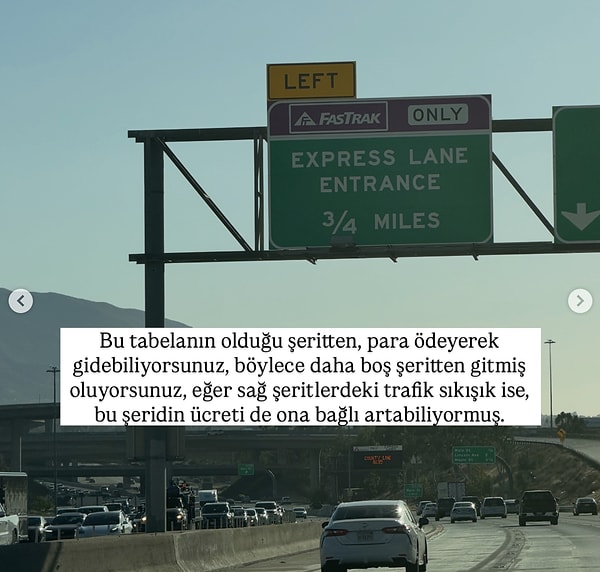 Amerika'da 'FT' yani FasTrak yazılı bir trafik levhası bulunuyor.