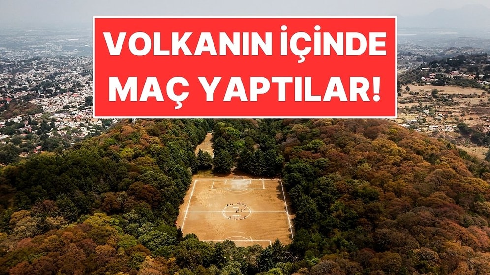 Futbol Sahası İçin Yer Bulamayınca Volkanın İçine Saha Kurdular