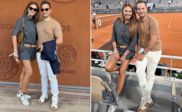 Fransa'da düzenlenen dünyaca ünlü tenis turnuvası Roland Garros'u izlemek için Paris'e giden çiftin stil tercihleri sosyal medyada geniş yankı uyandırdı.