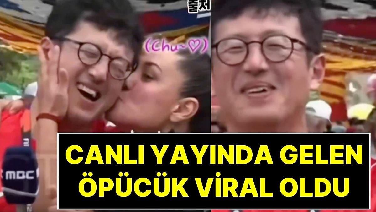 Meksikalı taraftarın Güney Koreli gazeteciyi öptüğü anlar viral oldu
