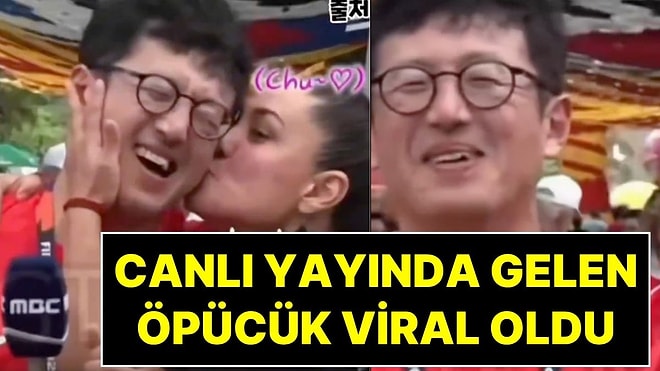 Canlı Yayında Utandıran Öpücük: Meksikalı Kadın Taraftarın Güney Koreli Gazeteciyi Öptüğü Anlar Viral Oldu