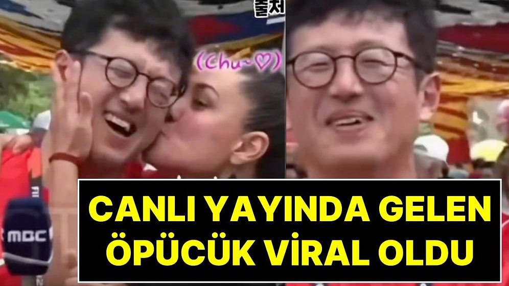 Canlı Yayında Utandıran Öpücük: Meksikalı Kadın Taraftarın Güney Koreli Gazeteciyi Öptüğü Anlar Viral Oldu