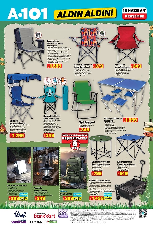 Escamp Lüks Katlanabilir Kamp Sandalyesi 1.599 TL