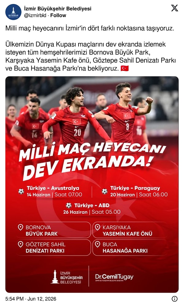 İzmir Büyükşehir Belediyesi 👇🏻