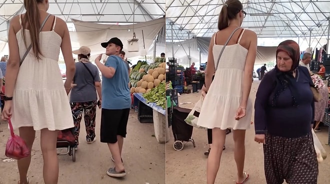 Towering Over the Crowd: 2-Meter-Tall Woman Shares Her Journey Through a Turkish Bazaar
